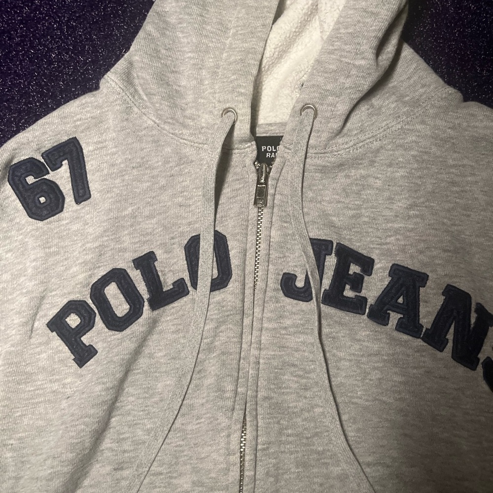 Polo Grey Hoodie Kids Size Large